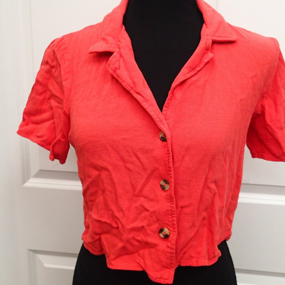 Wild Fable Women's Crop Top Size Small Coral Color